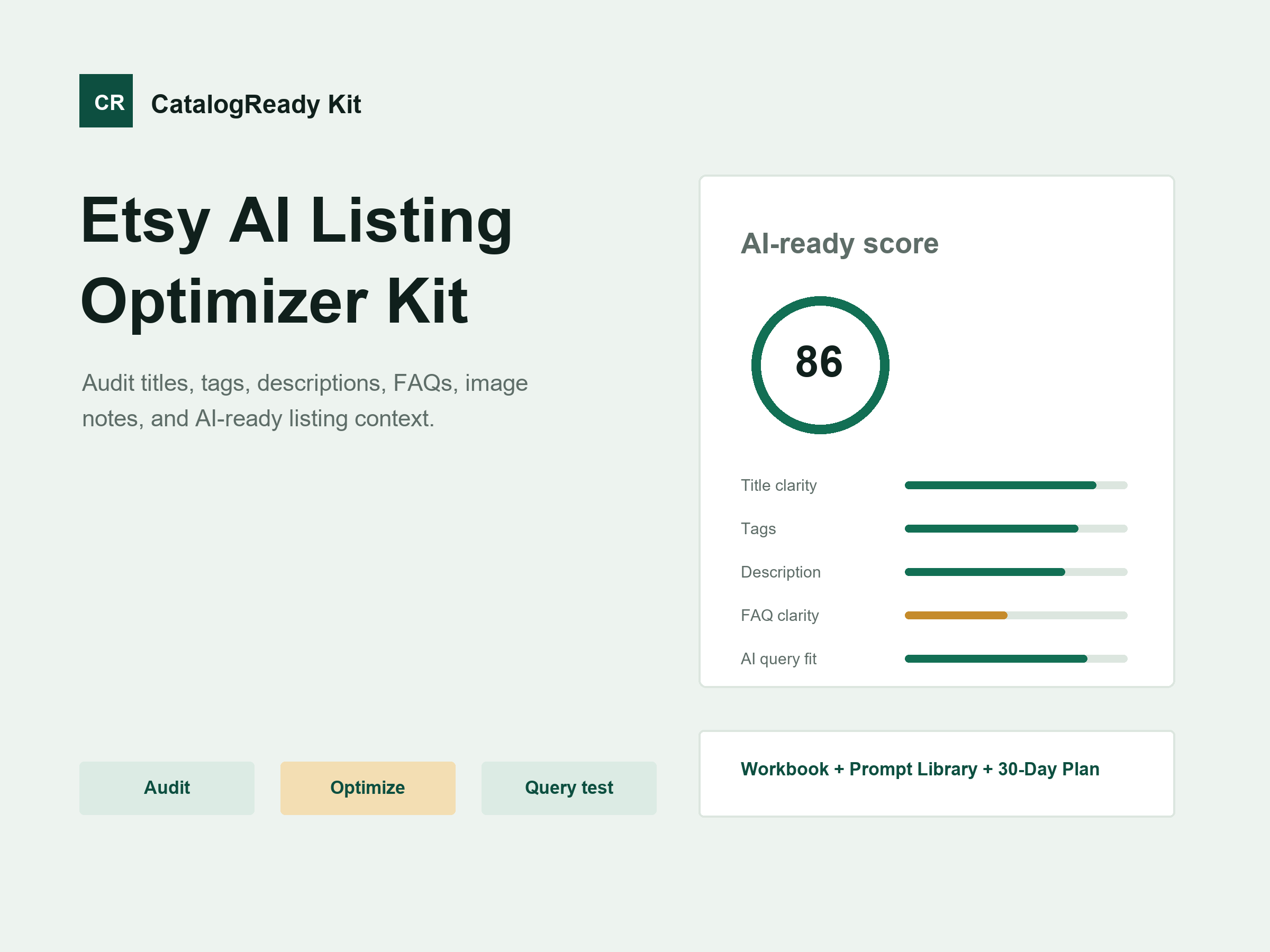 Etsy AI Listing Optimizer Kit cover preview